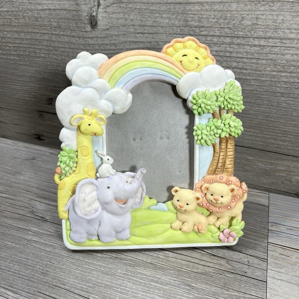 Amscan Nursery Animals 3D Picture Frame 2.5"x3.5" Photo Quilted Baby Child Decor